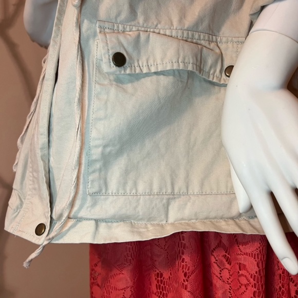 NWOT Cotton Jacket Native-Themed Crochet Back - Picture 6 of 11